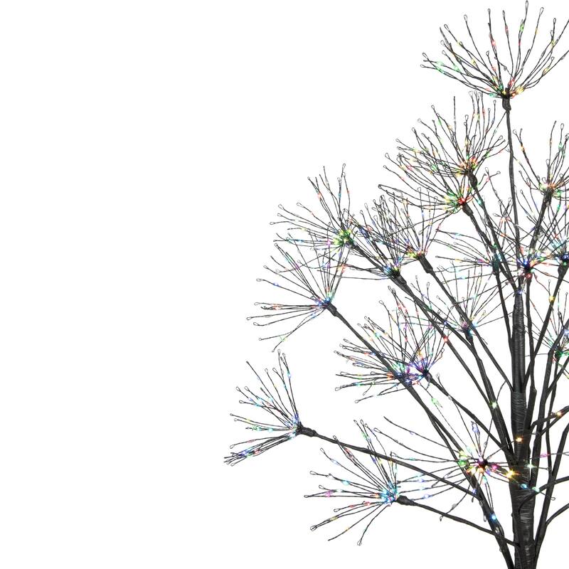 5' LED Lighted Christmas Fireworks Tree, Multi-Color Lights