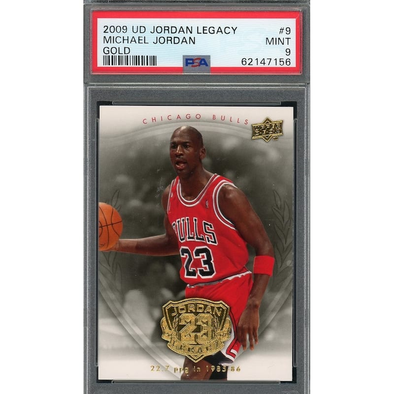 Michael Jordan 2009 Upper Deck Legacy Gold Basketball Card #9 Graded PSA 9 - 8'6" x 11'6"
