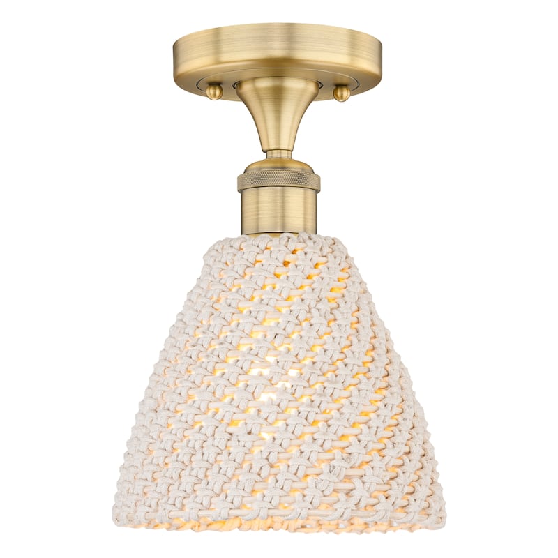 Innovations Lighting Endless Possibilities Edison - Bristol Natural - 1 Light 8" Semi-Flush Mount