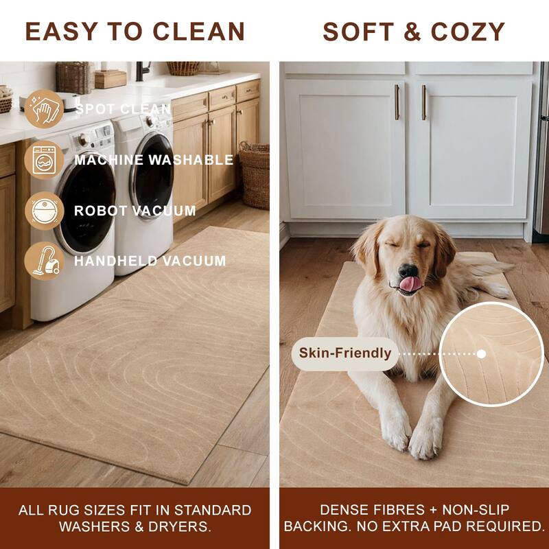 ECARPETGALLERY Somos Modern Machine Washable Area Rug