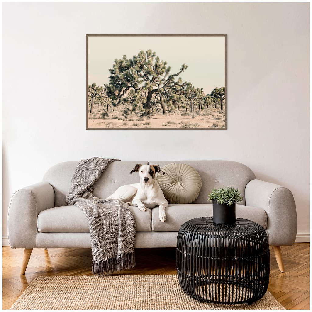 Kate and Laurel Joshua Tree No. 1 by Alicia Bock Framed Canvas Wall Art Print