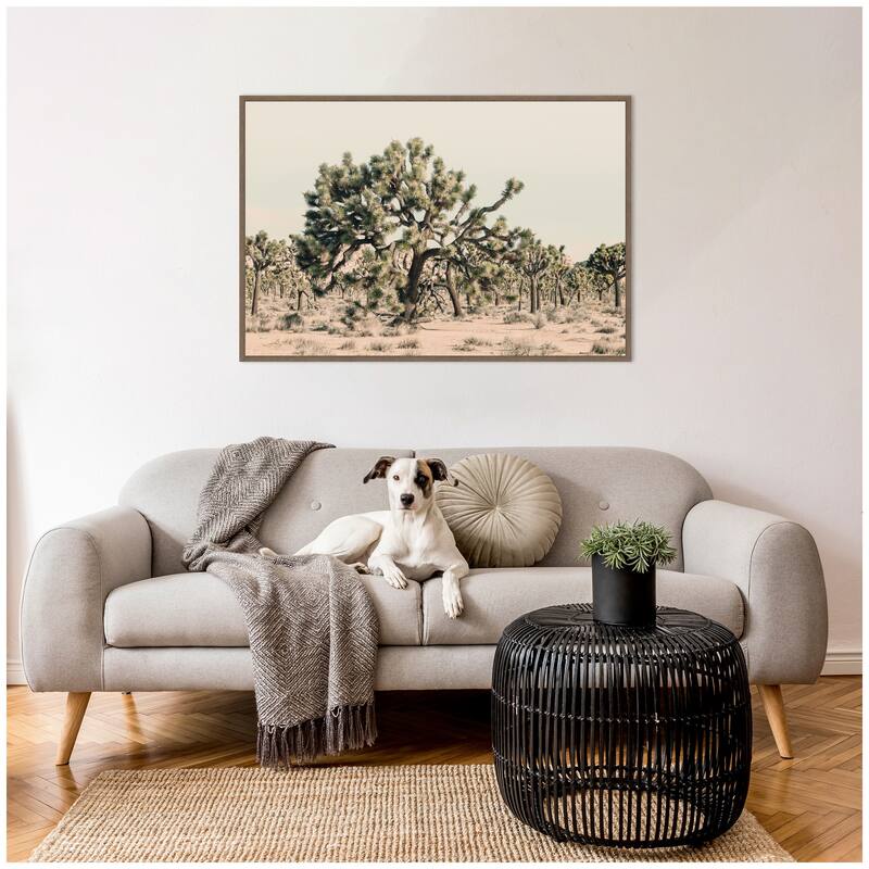 Kate and Laurel Joshua Tree No. 1 by Alicia Bock Framed Canvas Wall Art Print