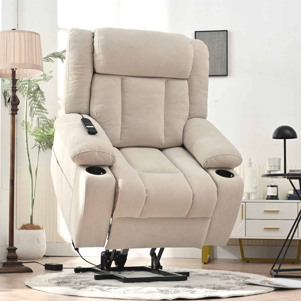 GDFStudio - Power Lift Recliner Chair with Extended Footrest