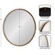 preview thumbnail 35 of 46, Kate and Laurel McLean Round Wood Framed Wall Mirror