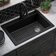 preview thumbnail 76 of 86, Karran Drop-In Quartz 33 in. 1-Hole Single Bowl Kitchen Sink Kit