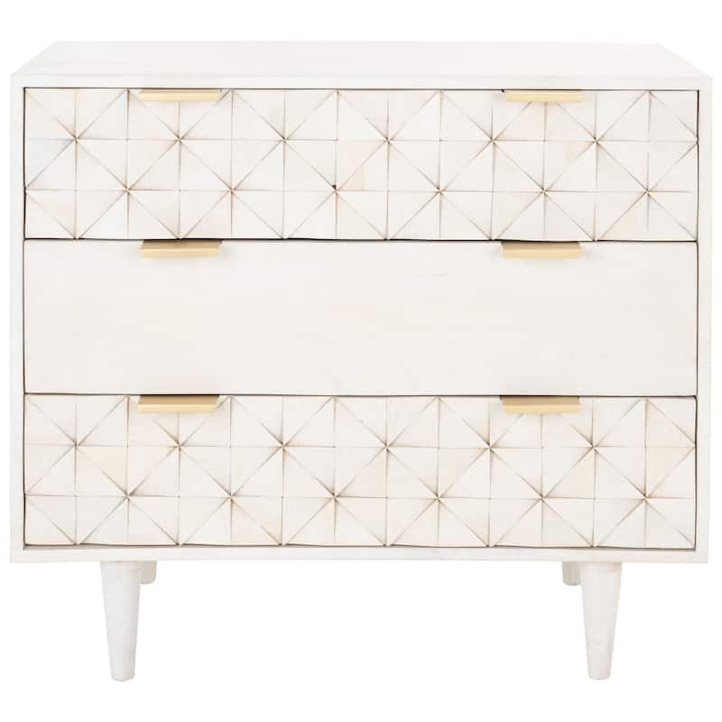 SAFAVIEH Cena 3-Drawer Storage Bedroom Chest