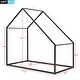 preview thumbnail 5 of 6, Twin Size Metal House Bed Frame with Roof Design, Open and Versatile Space for Kids
