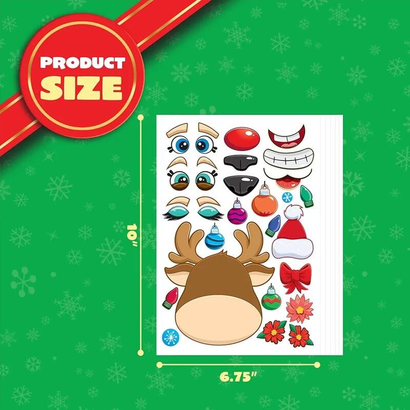 Christmas Theme Mix & Match Stickers - 24 Pieces - Multicolor