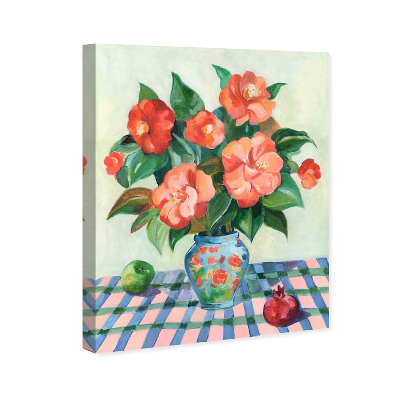 Wynwood Studio Canvas Floral and Botanical Summertime Bliss Orange and Farmhouse Wall Art Canvas Print - Orange, Green