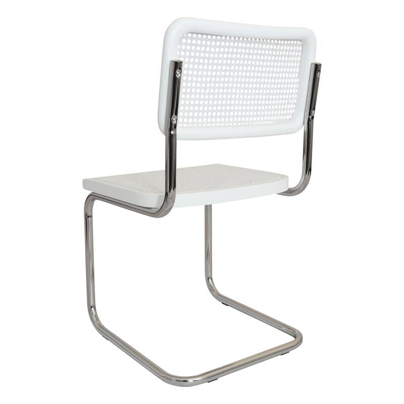 Breuer Chair Company Marcel Breuer Cesca Cane Cantilever Side Chair w/ Chrome Steel Frame (Various Wood & Cane Colors)