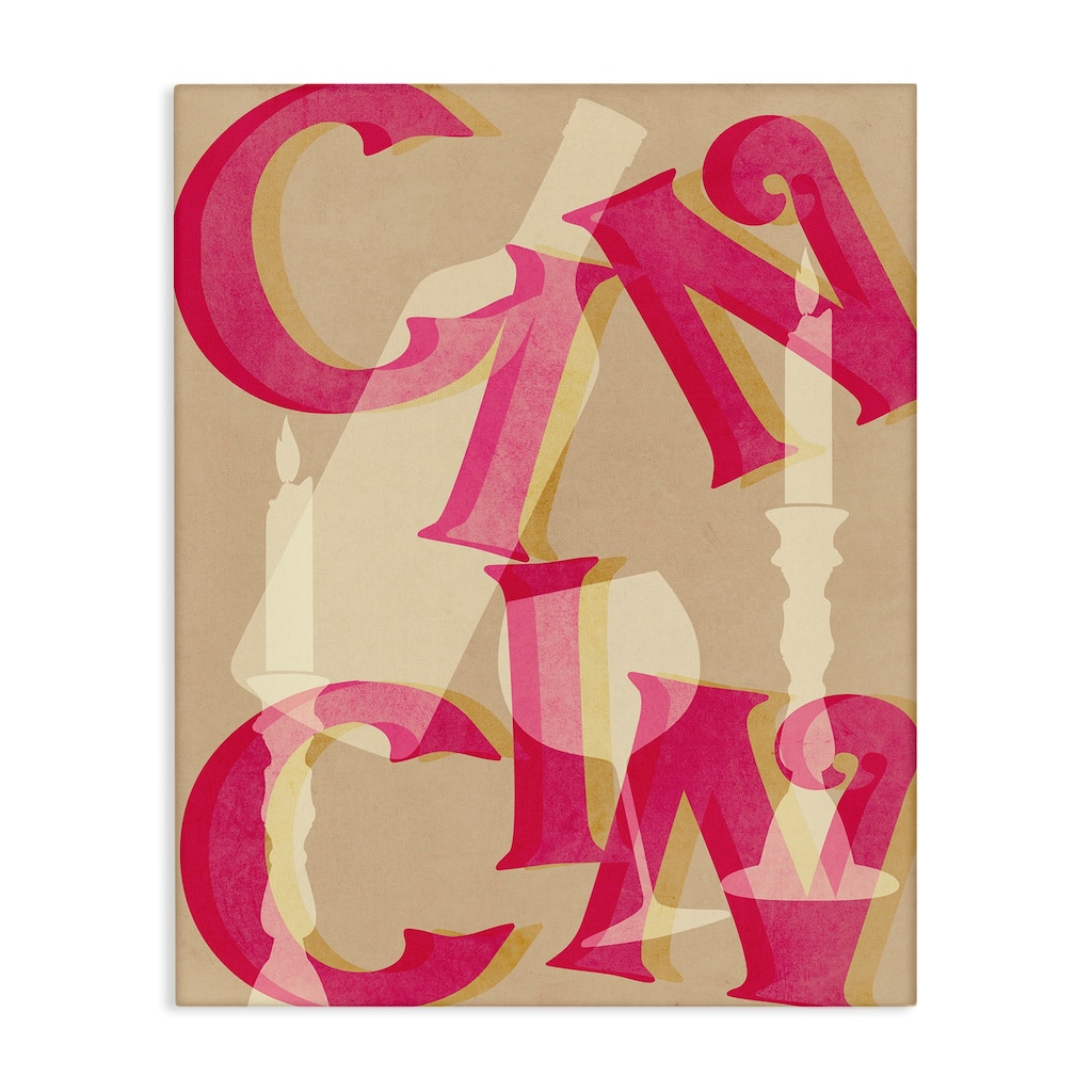 Stupell Cheers Wine & Candles Canvas Wall Art Design By Lil' Rue