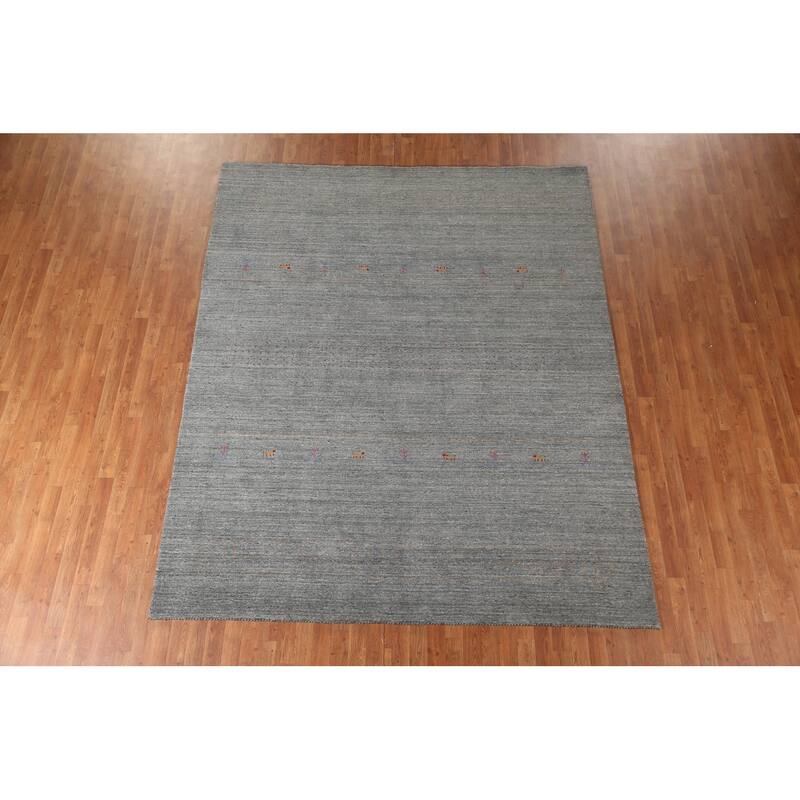 Gabbeh Indian Area Rug Handmade Wool Carpet - 7'11"x 9'8"