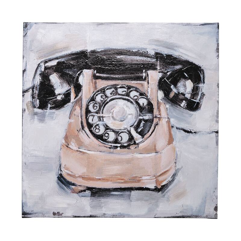 Retro Phone IV (41 x 41) Canvas Art Print - Large