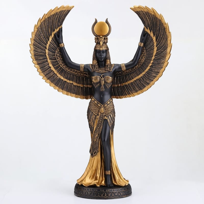 13.39 inches Height Polyresin Isis the Egyptian Goddess of Magic and Wisdom Multicolor Finish Figurine
