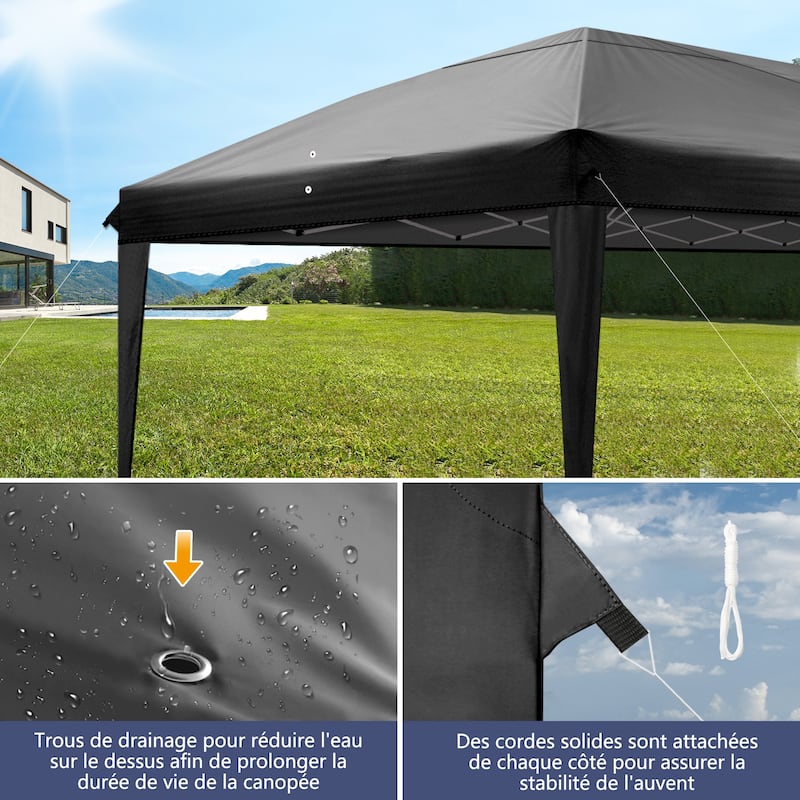 Large Waterproof Outdoor Event Tent 20x10 ft with Windows and Doors Heavy Duty Steel Frame Canopy for Parties Camping
