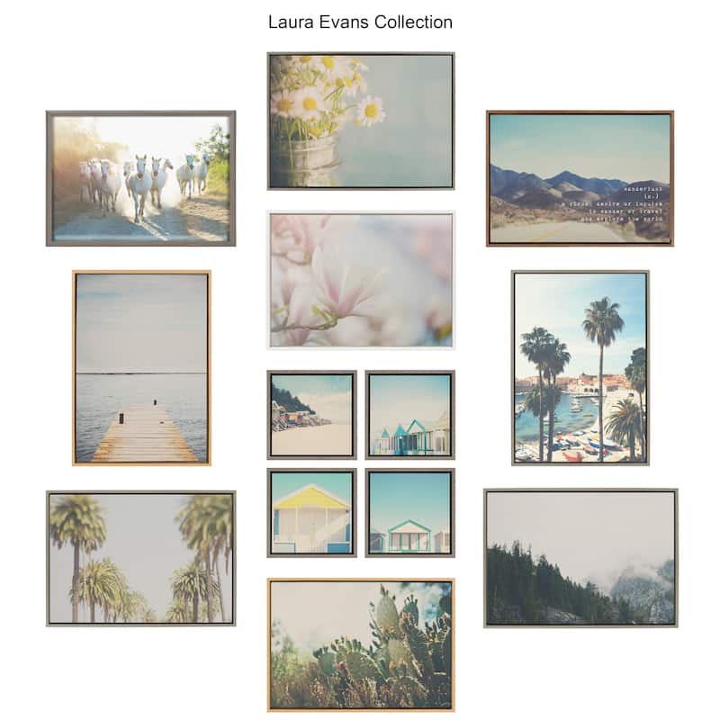 Kate and Laurel Sylvie Lake Tahoe Harbor Framed Canvas by Laura Evans