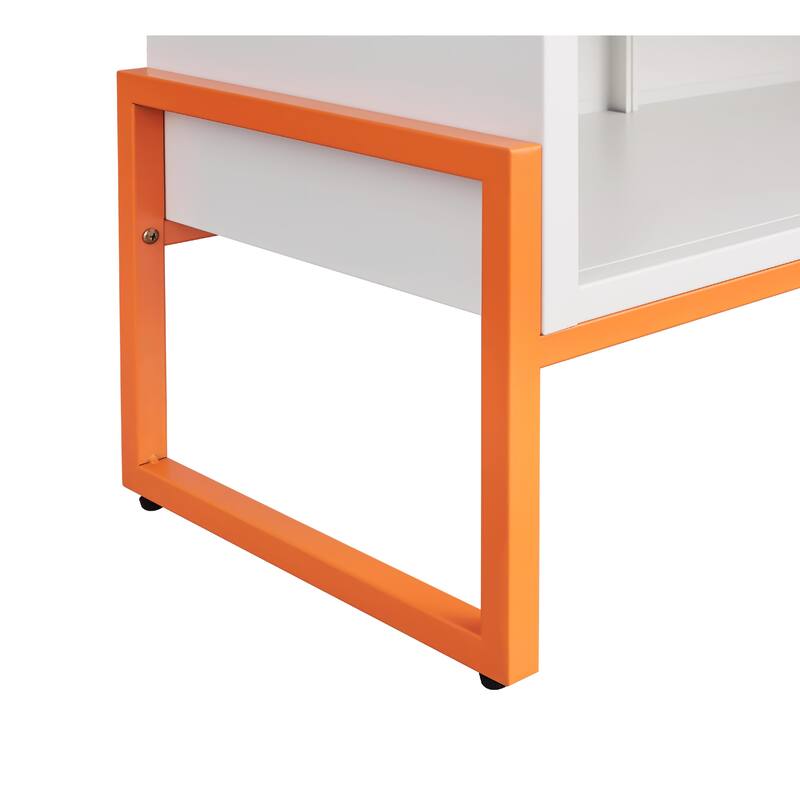 High Shoe Cabinet with Adjustable Partitions & Mesh Doors