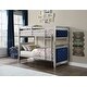 preview thumbnail 1 of 4, Twin over Twin Size Solid Wood Bunk Bed for Kids, Boys and Girls, Bedroom Silver