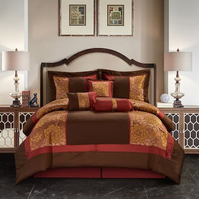 Nanshing Hermonie Floral 7-Piece Bedding Comforter Set