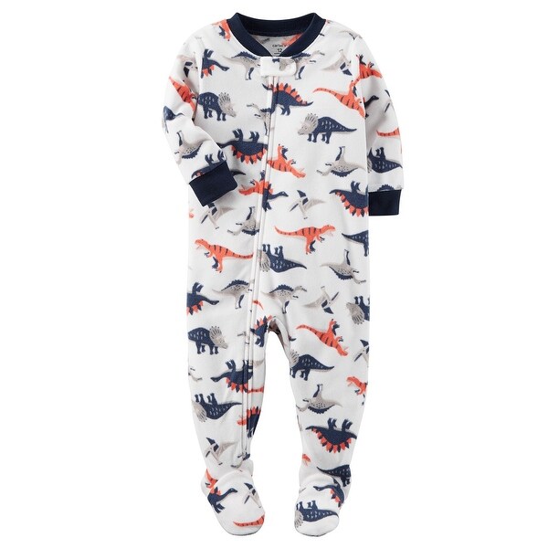 Shop Carter S Baby Boys 1 Piece Dinosaur Fleece Pajamas 12 Months Camo Dino Ships To Canada Overstock 17982265