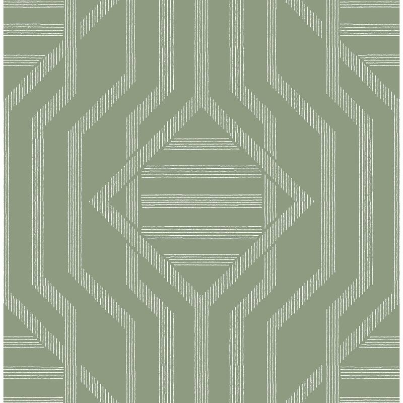 A-Street Prints Essex Green Geometric Wallpaper