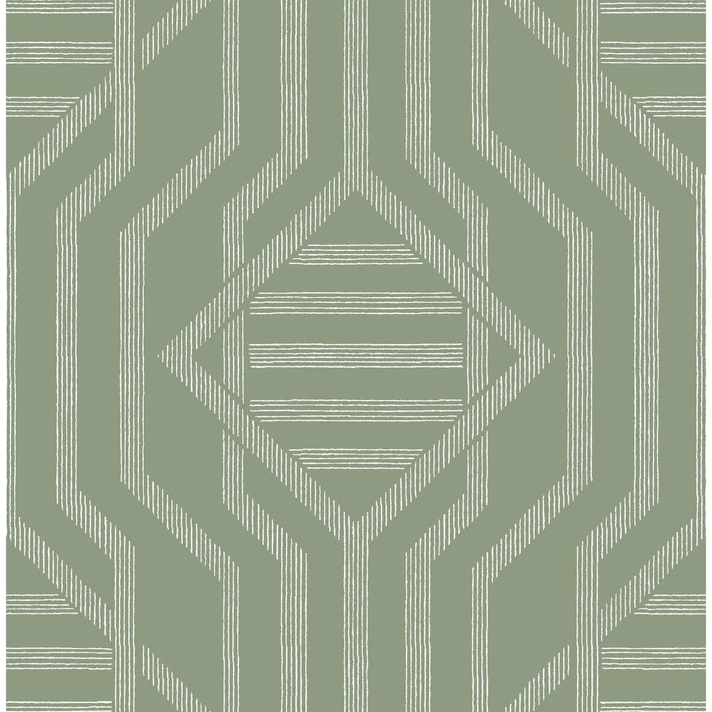 A-Street Prints Essex Green Geometric Wallpaper