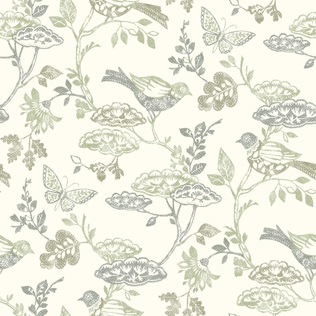 Chesapeake Malmo Green Trail Wallpaper