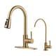 preview thumbnail 1 of 27, WOWOW Single Handle Pull Down Kitchen Faucet with Water Filter Faucet Gold