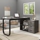 preview thumbnail 23 of 62, L-shaped executive desk With 3 Drawers for Home and Office