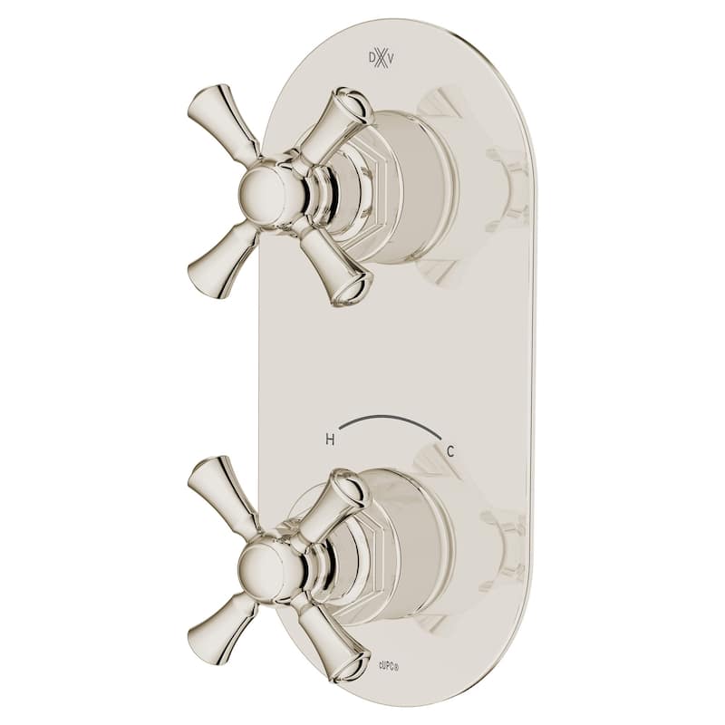 DXV Oak Hill 2-Handle Thermostatic Slim Valve with Cross Handles
