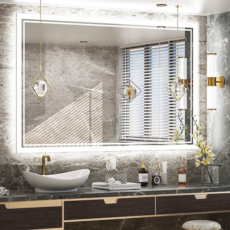 TokeShimi LED Bathroom Vanity Mirror, Anti-Fog Dimmable Wall Mirror - 60x40