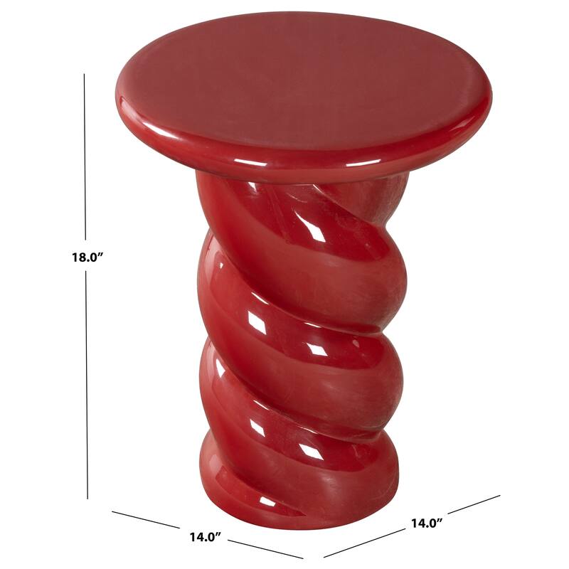 SAFAVIEH Couture Noelly Concrete Accent Table - 14"W x 14"D x 18"H