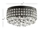 preview thumbnail 10 of 10, Evelyn 14.5" 3-Light Crystal Drops/Metal LED Flush Mount, Black by JONATHAN Y