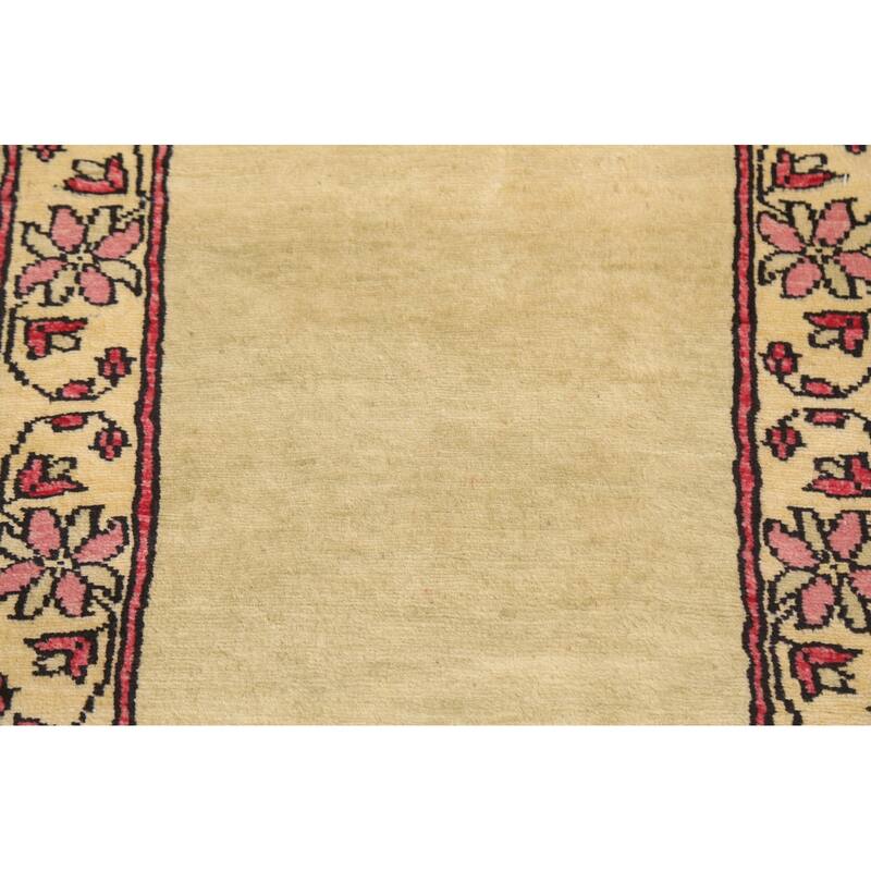 Geometric Oriental Wool Gabbeh Kashkoli Area Rug Hand-knotted Carpet - 1'11" x 2'6"