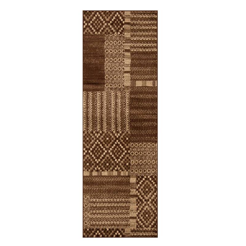 Superior Modern Block Patchwork Power-Loomed Indoor Area Rug