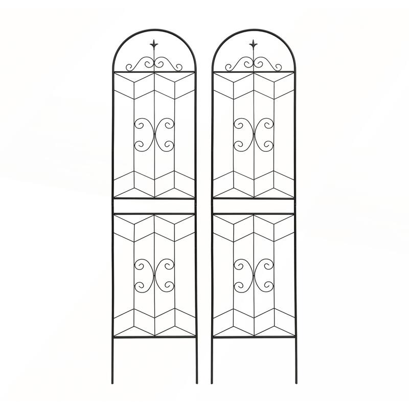 2 Pack Metal Garden Trellis 86.7in x 19.7in Rustproof Trellis