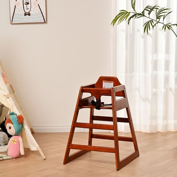 slide 2 of 26, Wooden Double Solid Wood Feeding, Eat & Grow Portable High, Easy to Clean Baby Booster Chair in Walnut Finish Walnut