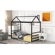 preview thumbnail 3 of 20, Metal Twin Size House Bed with Chimney, Easy Assembly