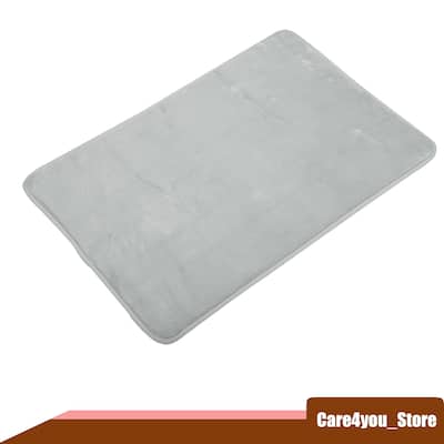 Solid Color Pattern Bathroom Rugs, Polyester Bath Mat, Machine Washable 60x40cm