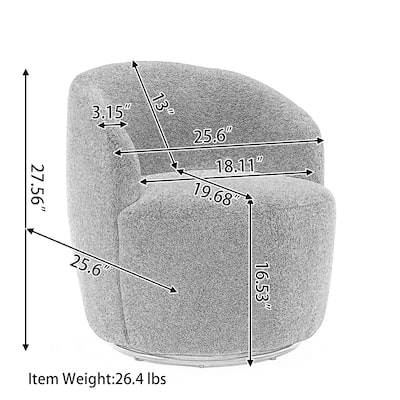 Swivel Accent Armchair Barrel Chair