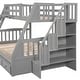 preview thumbnail 11 of 37, Detachable Design Twin-over-Full Bunk Bed with Drawers，Ladder and Storage Staircase