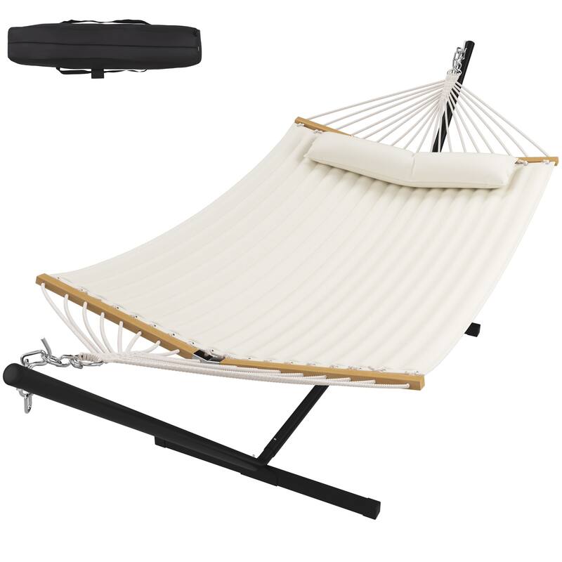EROMMY Modern Portable Hammock, Hand-Woven Ropes, Anti-Tipping Design for Backyards, Beaches & Campsites
