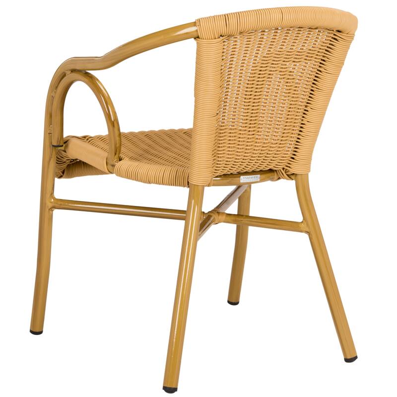 SAFAVIEH Savana Stacking Natural/ Light Brown Arm Chair (Set of 2) - 21W x 34D x 24H