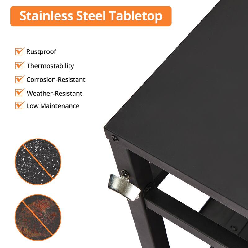 Movable Outdoor Dining Cart Table with DoubleShelf Bed Bath & Beyond