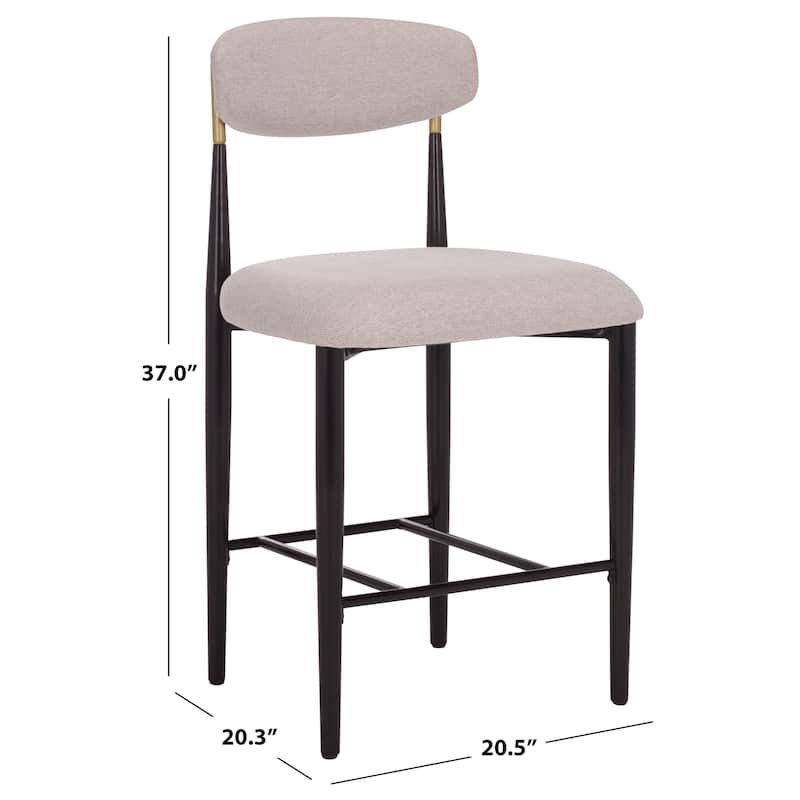 SAFAVIEH Home Covelle Counter Stool (Set of 2) - 20"W x 21"D x 37"H