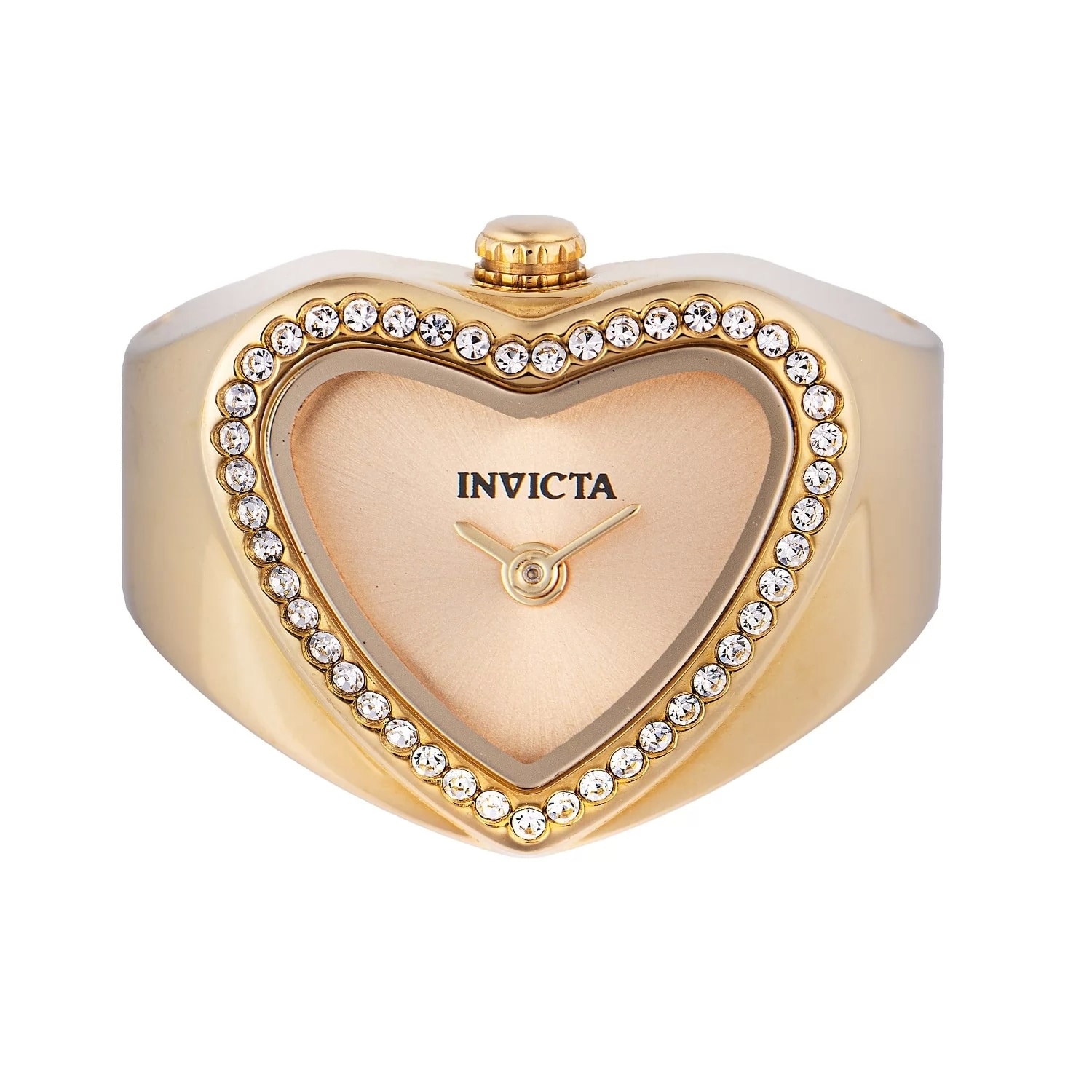 Invicta Women's 49574 Mini Quartz 2 Hand Gold Dial Ring Watch