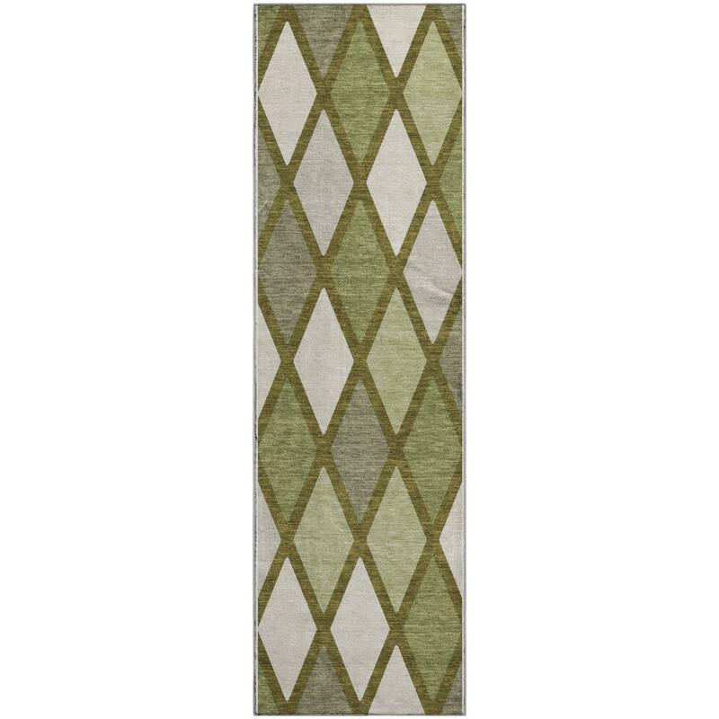 Premium Washable Super Soft Mosaic Diamonds Mayfield Rug