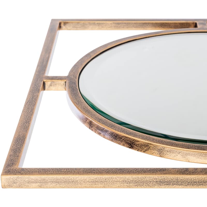 Granero Contemporary Beveled Mirror - 18"H x 18"W x 1.2"D, 18"H x 18"W x 1.2"D