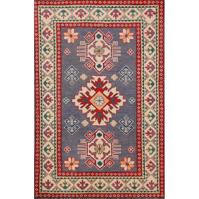 Blue Kazak Foyer Rug Oriental Traditional Handmade Wool Carpet - 2'8"x 4'1"