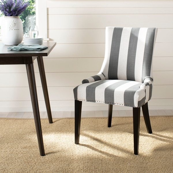 SAFAVIEH Dining Becca Grey Dining Chair - 22" x 24.8" x 36.4". Opens flyout.